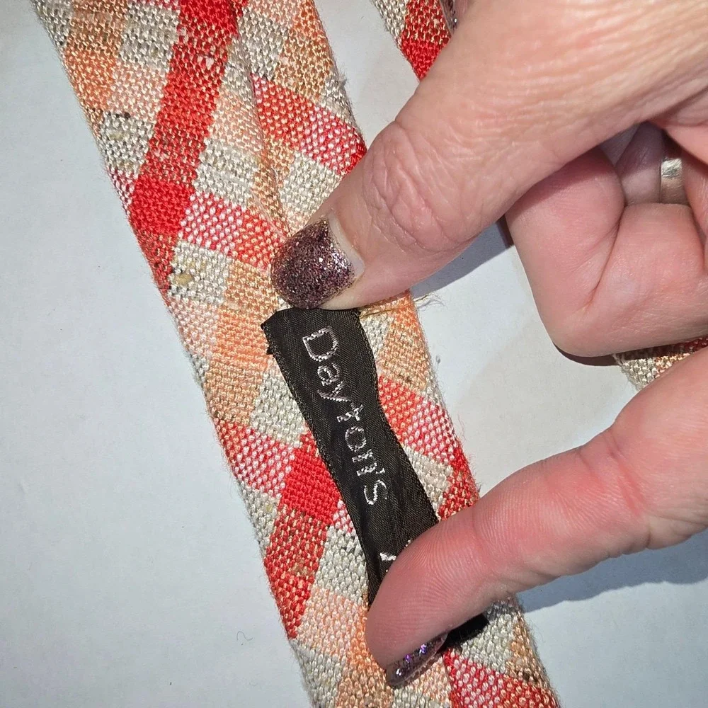 Vintage‎ Orange & Red Robert Steward Dayton's Neck Tie